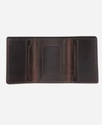 Leather Trifold Brown Wallet - Image 3