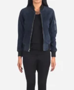 Ava Ma-1 Suede Bomber Jacket