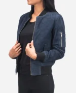 Ava Ma-1 Suede Bomber Jacket - Image 4