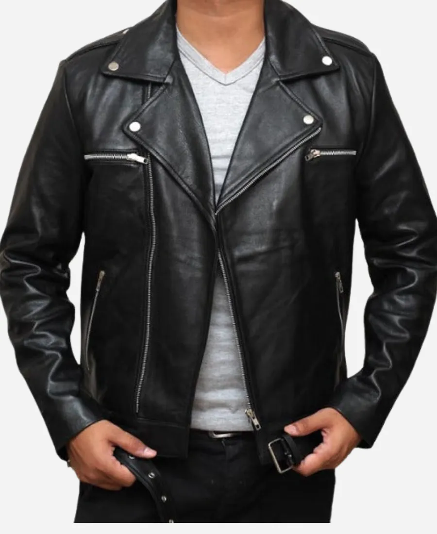 Biker-Style-Black-Leather-Jacket.webp Biker Style Black Leather Jacket - Image 1
