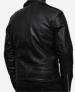 Biker Style Black Leather Jacket - Image 3