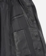 Classic Black Leather Trucker Jacket - Image 7