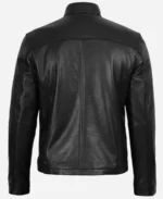 Cafe Racer Black Leather Jacket - Image 4