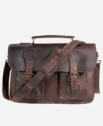 Denver Dark Oak Leather Briefcase