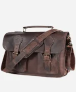 Denver Dark Oak Leather Briefcase - Image 3
