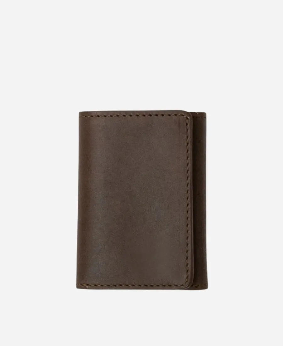 Leather-Trifold-Brown-Wallet.webp Leather Trifold Brown Wallet - Image 1