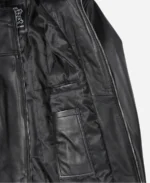 Cafe Racer Black Leather Jacket - Image 5