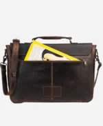 Premium Laptop Leather Messenger Bag - Image 3