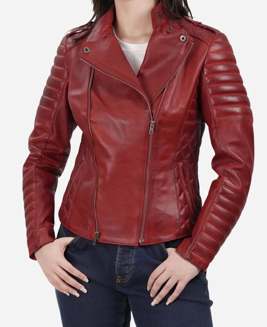 Women-Leather-Biker-Style-Jacket-Red.webp Women Red Leather Biker Style Jacket - Image 1