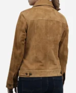 Women Suede Trucker Jacket - Image 2