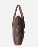 Classic Brown leather Laptop Bag - Image 3
