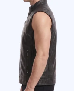 Jackson Biker Black Leather Vest