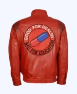 Akira Kaneda Pill Red Leather Jacket