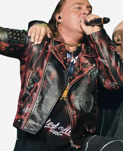Andi Deris Halloween Pumpkins Leather Jacket