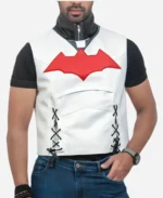 Batman Arkham Knight Jason Todd Leather Jacket with Batman Vest