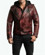 Famous German Singer Michael Kiske Helloween Pumpkins Brown Leather Jacket