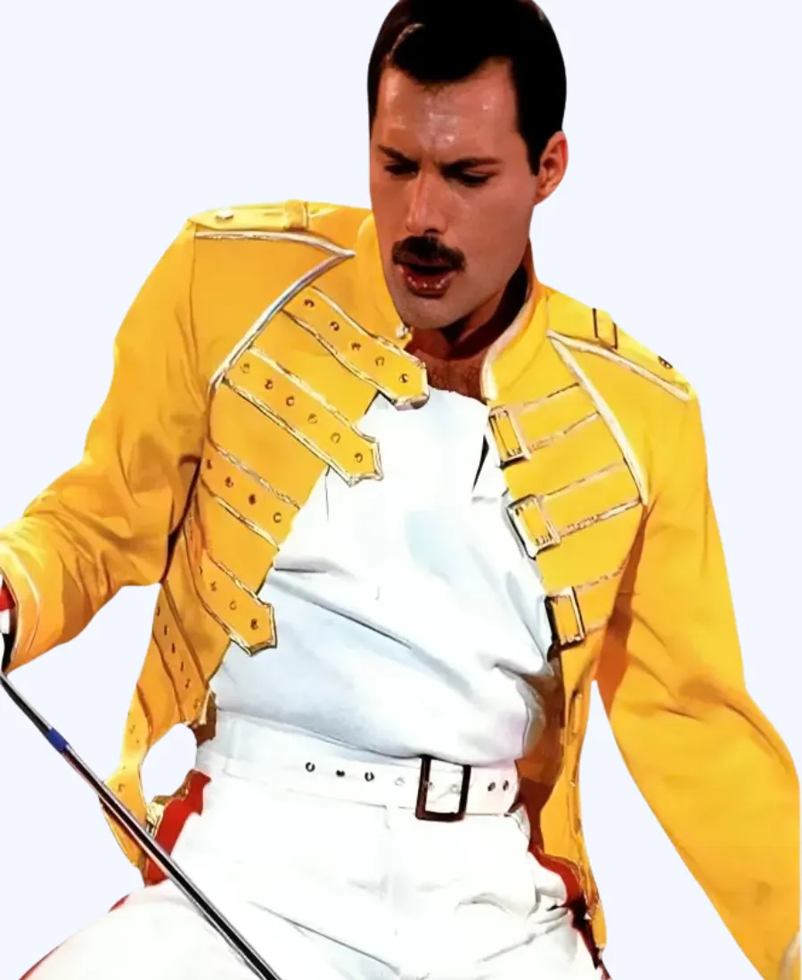 Freddie Mercury Queen Rock Concert Yellow Jacket Queen Rock Concert Freddie Yellow Leather Jacket