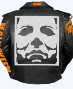 Halloween Michael Myers Black Leather Biker Jacket