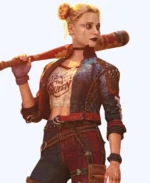 Harley Quinn Suicide Squad Kill The Justice League Blue & Red Leather Jacket
