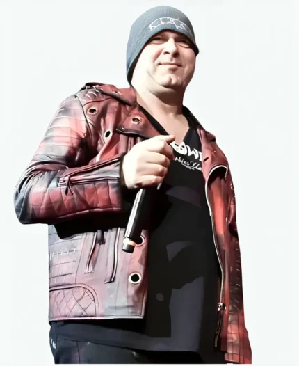 CFamous German Singer Michael Kiske Helloween Brown Leather Jacket