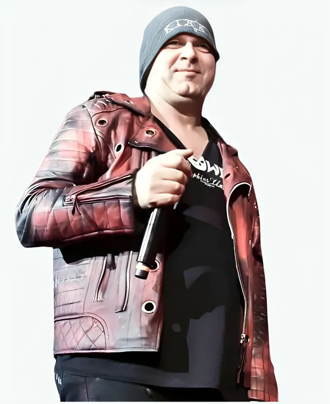 Michael Kiske Helloween Pumpkins Jacket CFamous German Singer Michael Kiske Helloween Brown Leather Jacket