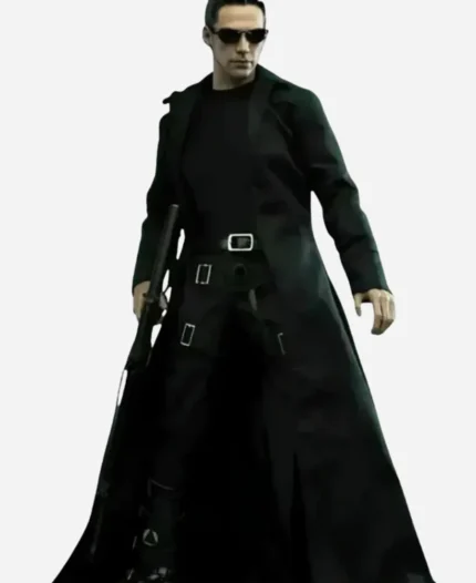 Keanu Reeves The Matrix Reloaded Black Coat