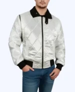 Ryan Gosling Drive White Scorpion Bomber Jacket