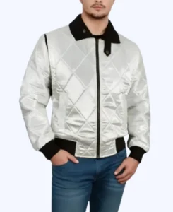 Ryan Gosling Drive White Scorpion Bomber Jacket
