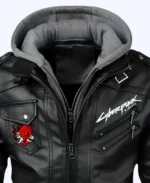 Samurai Cyberpunk 2077 Black Leather Jacket