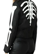 Skeleton Biker Leather Jacket - Image 3