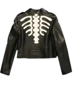 Skeleton Biker Leather Jacket - Image 2
