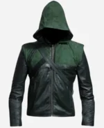 Stephen Amell Arrow S08 Oliver Queen Green Jacket