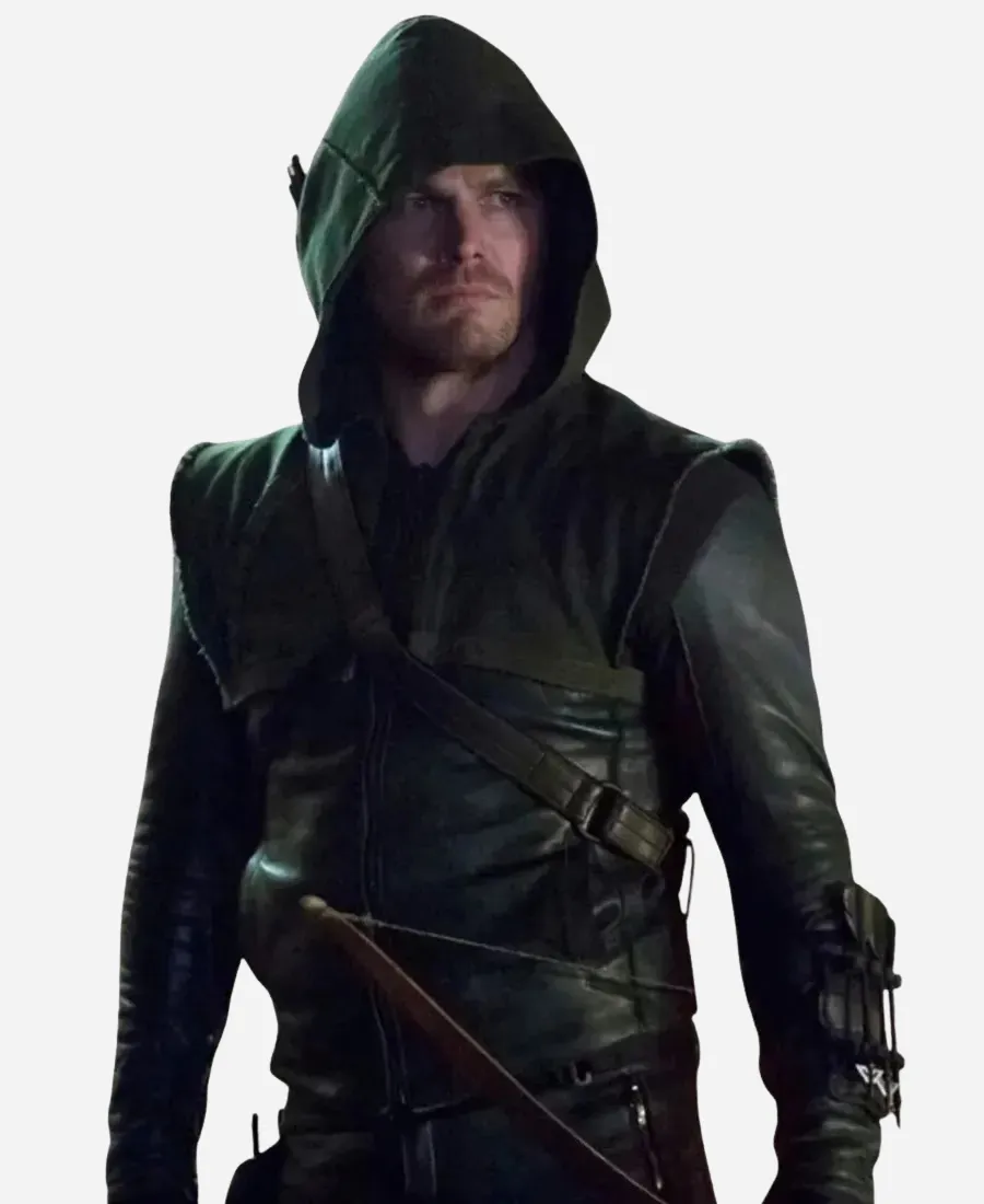 Stephen Amell Arrow S08 Oliver Queen Green Jacket Stephen Amell Arrow S08 Oliver Queen Green Leather Jacket