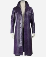 Suicide Squad Joker Purple Leather Coat