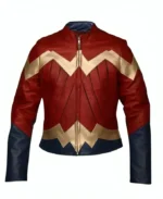 Woman Wonder Gal Gadot Maroon Leather Jacket