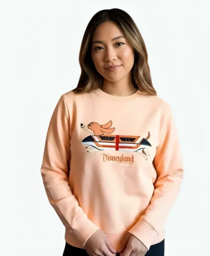 Disney Land Dachshund Monorail Peach Sweatshirt