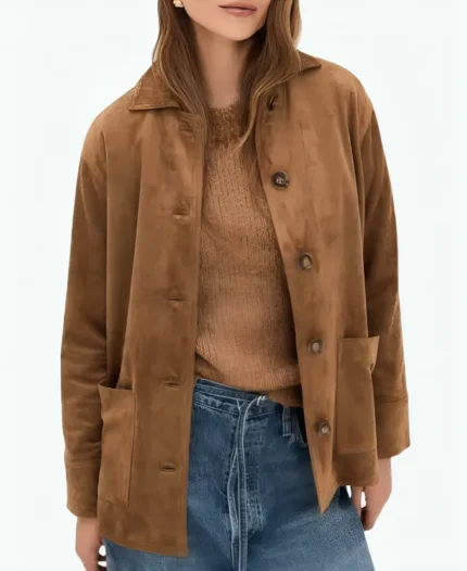 Dolly Weaver S01  Ellyn Jameson Suede Brown  Leather Jacket