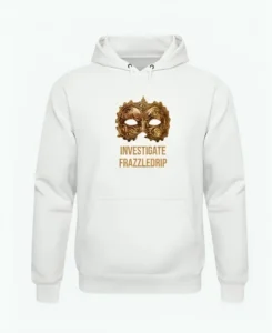 Investigate Frazzledrip Mask Black & White Hoodie