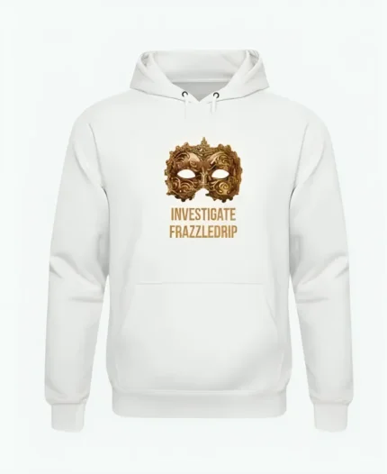 Investigate Frazzledrip Mask Black & White Hoodie