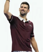 Lacoste China Open 2026 Novak Djokovic Maroon Polo T- Shirt