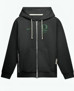 Nike Oregon Ducks 2026 Sideline Issue Zip-Up Black Hoodie
