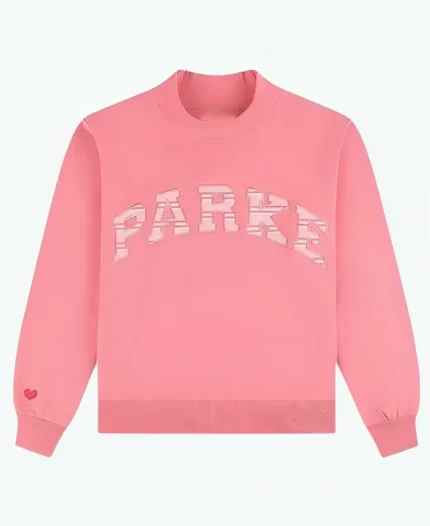 Parke x Pink Aid Pink Varsity Mockneck Sweatshirt