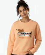 Unisex Disney Land Dachshund Monorail Peach Sweatshirt